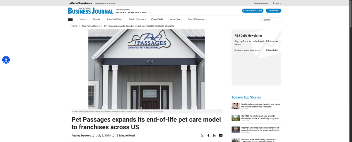 Pet Passages expands its end-of-life pet care model to franchises across US